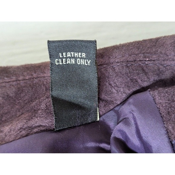 Valerie by Valerie Stevens Leather Jacket Purple Suede Retro Outdoor Size Small - Picture 10 of 13